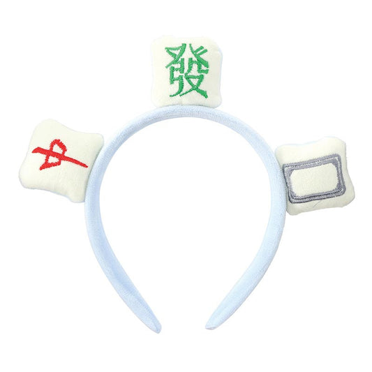 Slant Plush Headband-Mahjong Tile