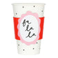 Slant Collections Paper “fa la la” To Go Cups - 8 count