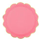 Slant Foil Scalloped Paper Plates - Multicolor - 8ct