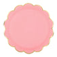 Slant Foil Scalloped Paper Plates - Multicolor - 8ct