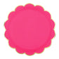 Slant Foil Scalloped Paper Plates - Multicolor - 8ct