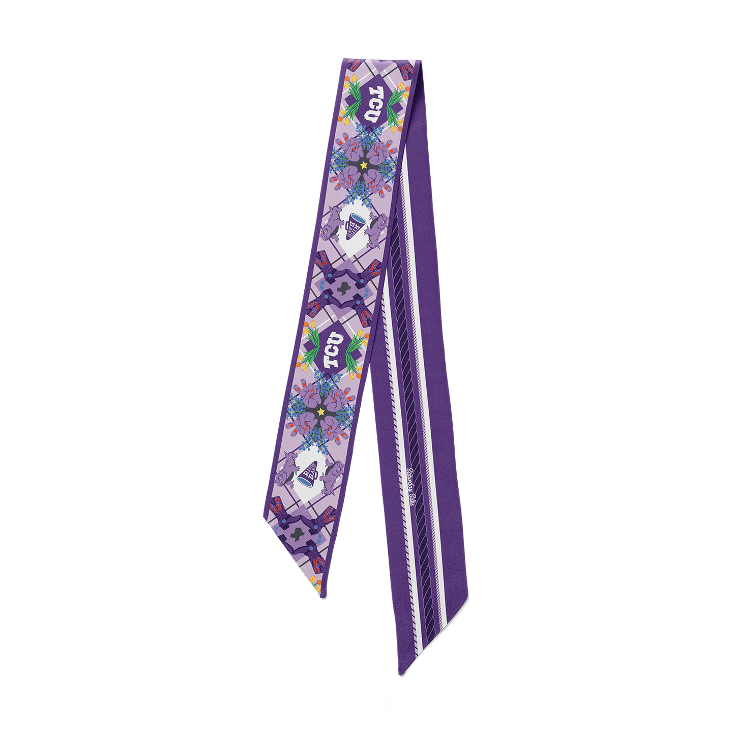 Saturday Silks "TCU" All-Star Skinny Scarf