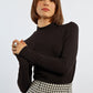 Lili Sidonio Mock Neck Lightweight Sweater-Black