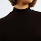 Lili Sidonio Mock Neck Lightweight Sweater-Black