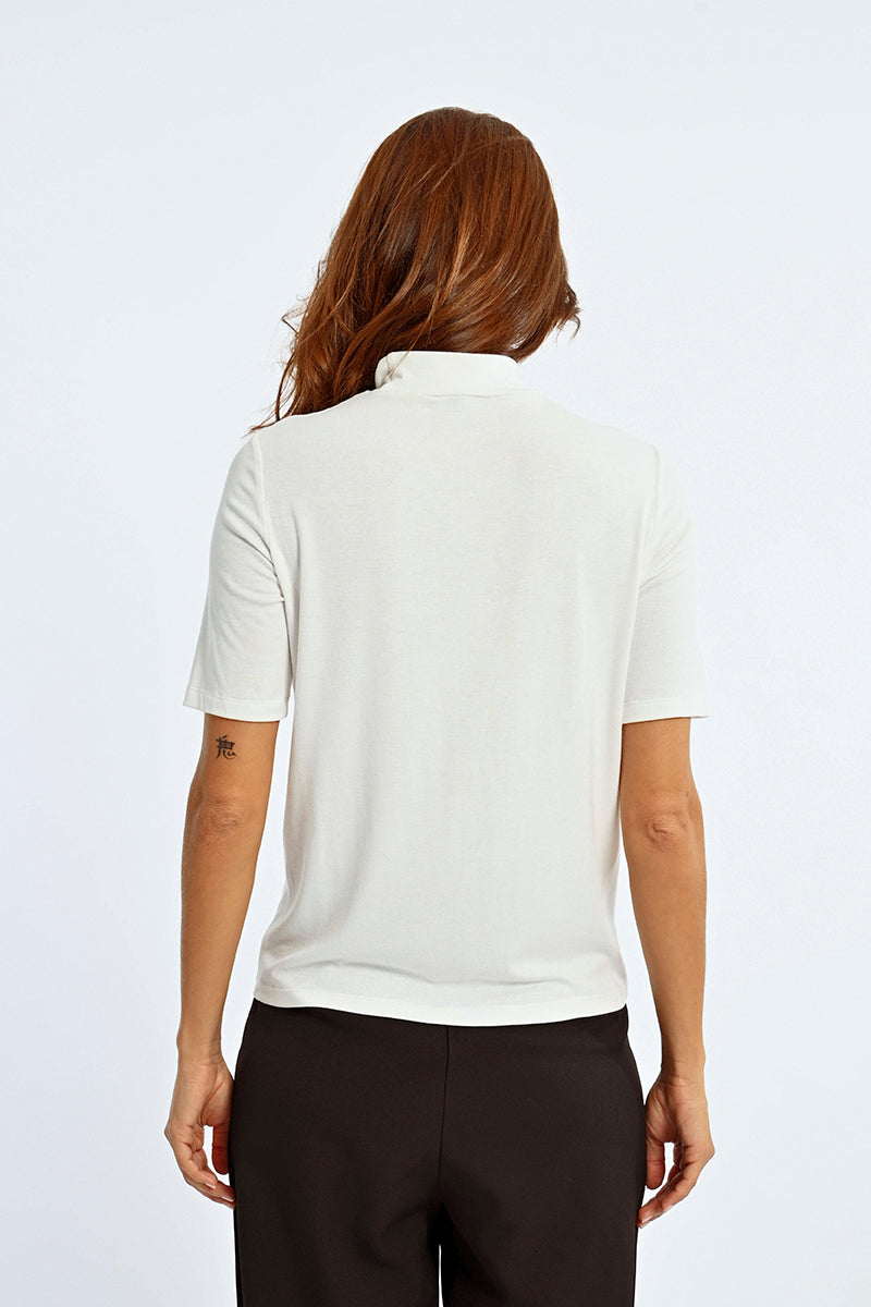 Lili Sidonio Microrib Tee- Off White