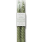 Paddywax Twisted Taper Candles-Forest Green
