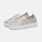 Ilse Jacobsen Tulip Flats Platform Loafer With Snakeskin - White