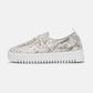 Ilse Jacobsen Tulip Flats Platform Loafer With Snakeskin - White