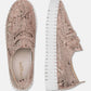 Ilse Jacobsen Tulip Flats Platform Loafer With Snakeskin - Adobe Rose