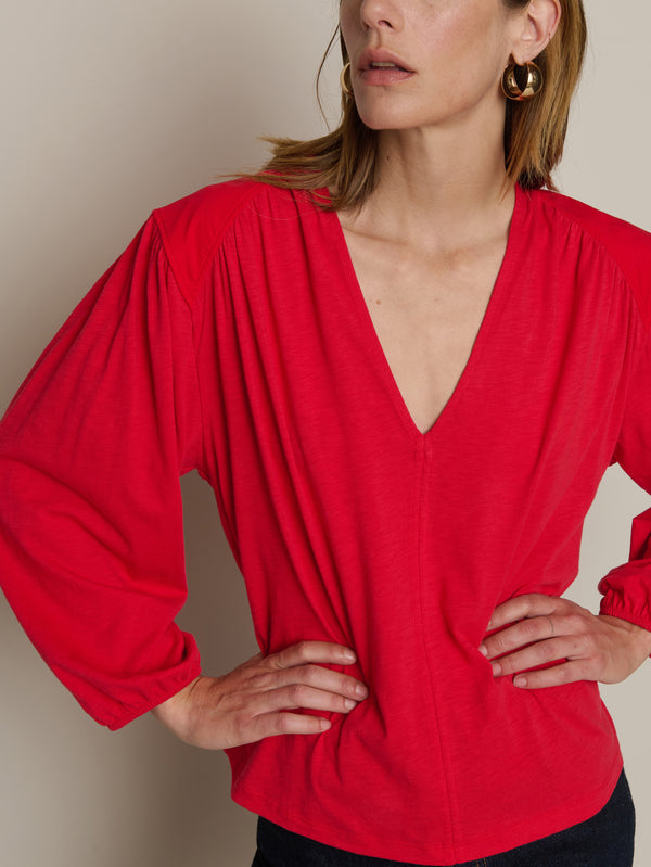 Nation LTD  "Twyla" Long Sleeve Tee-Tango