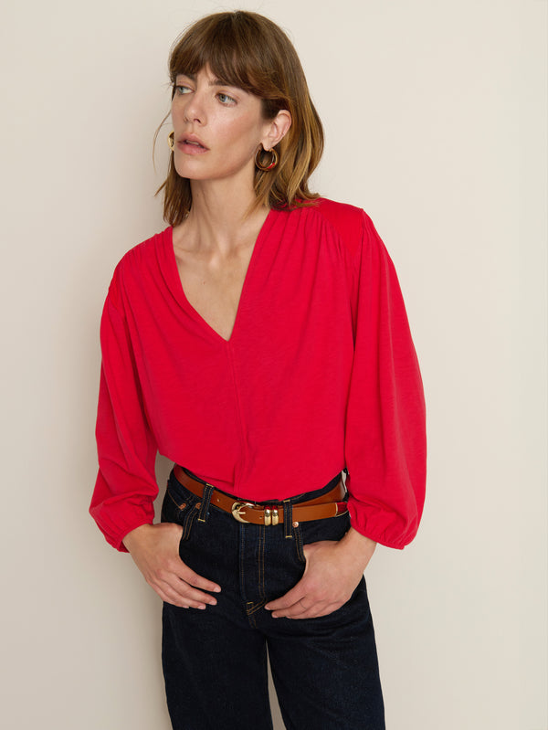 Nation LTD  "Twyla" Long Sleeve Tee-Tango