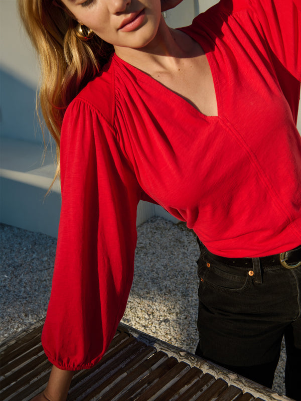 Nation LTD  "Twyla" Long Sleeve Tee-Tango