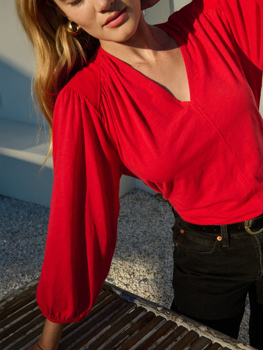 Nation LTD  "Twyla" Long Sleeve Tee-Tango