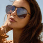 Diff Eyewear "Tahoe" Sequoia Tortoise + Brown Gold Flash Sunglasses