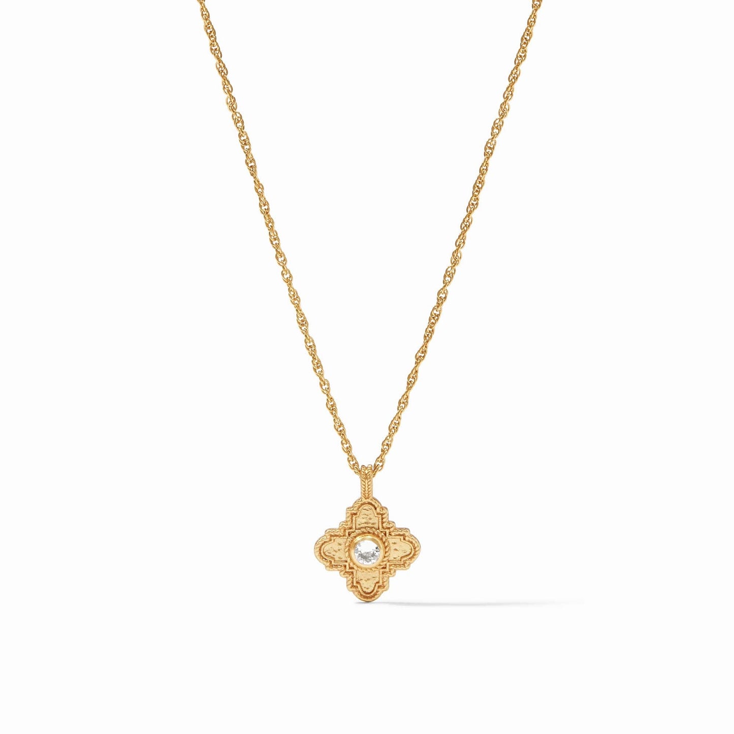 Julie Vos Gold "Theodora" Delicate Necklace-Clear CZ