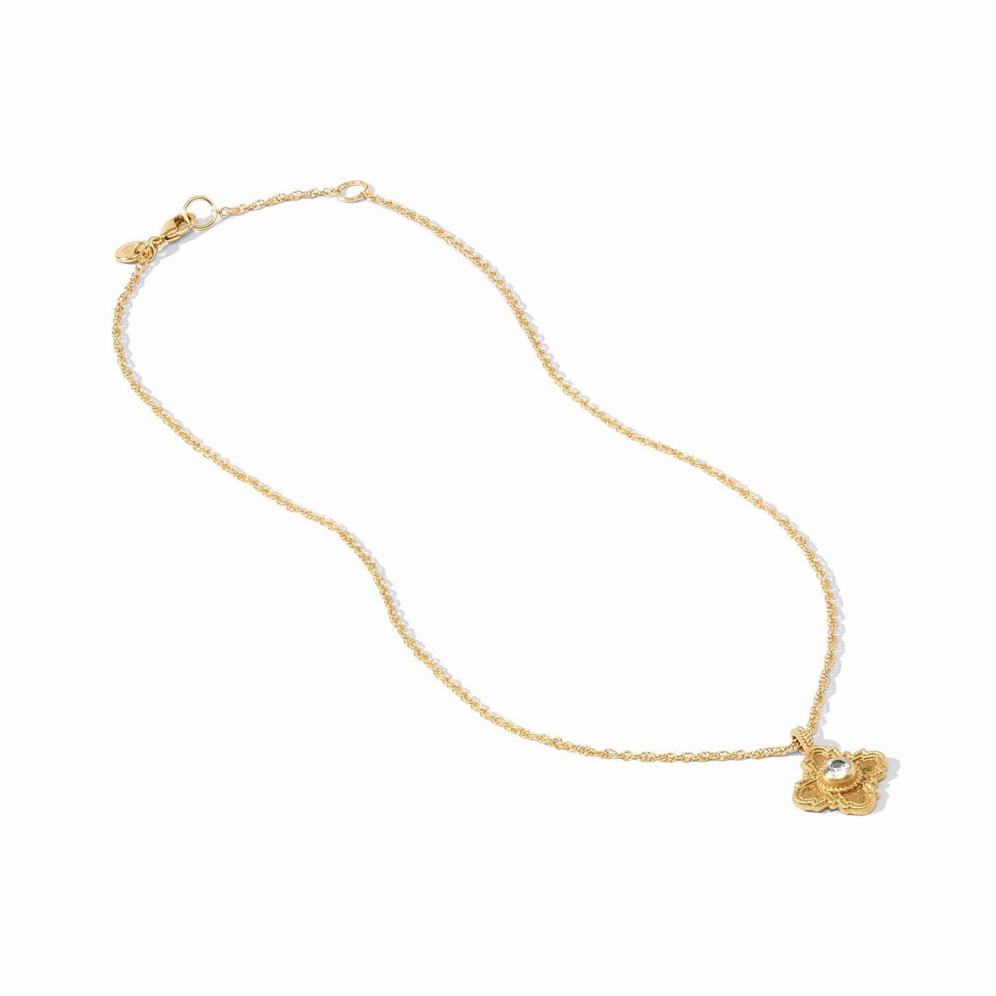 Julie Vos Gold "Theodora" Delicate Necklace-Clear CZ
