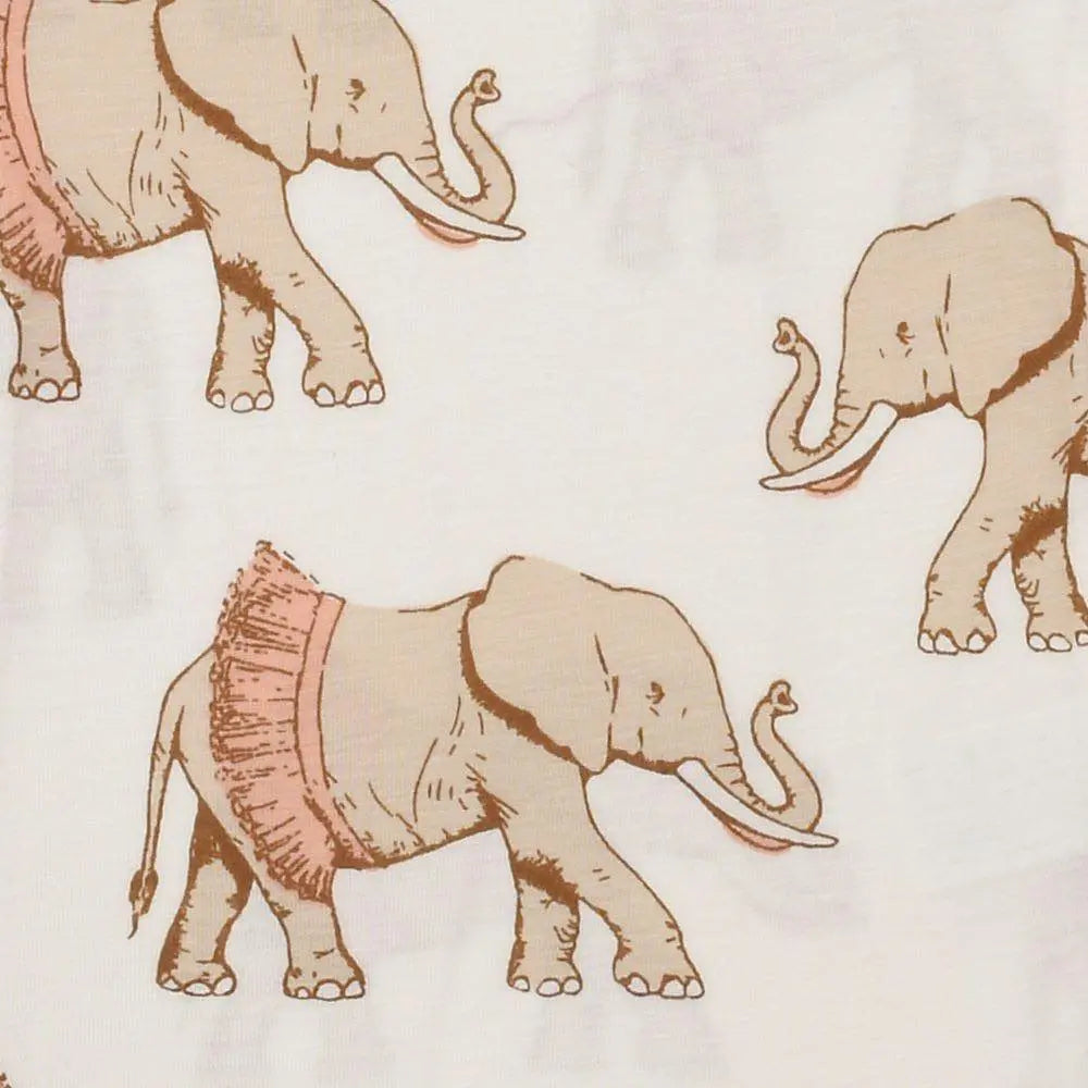 Milkbarn "Tutu Elephant" Bamboo Snap Footed Romper