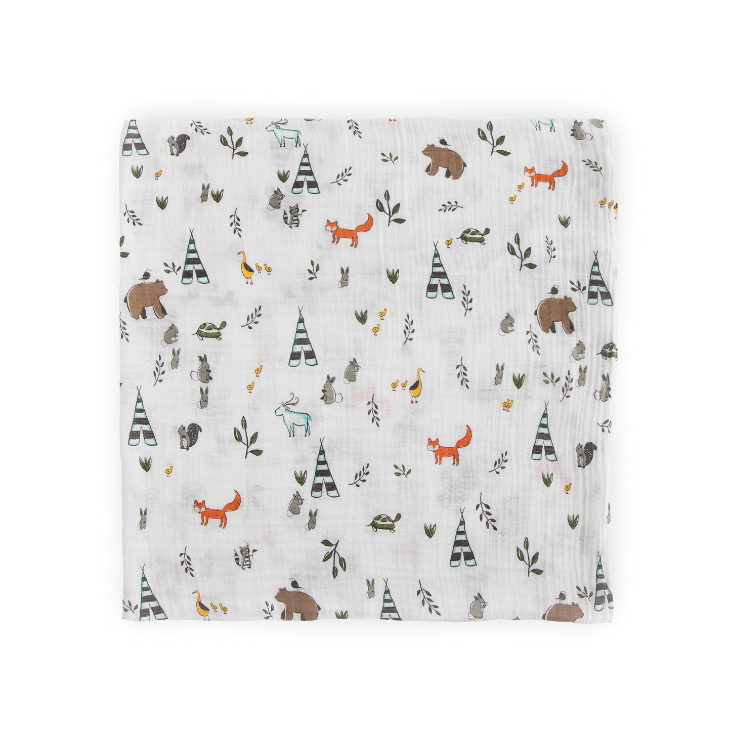 Little Unicorn Cotton Muslin Swaddle Blanket - Forest Friends