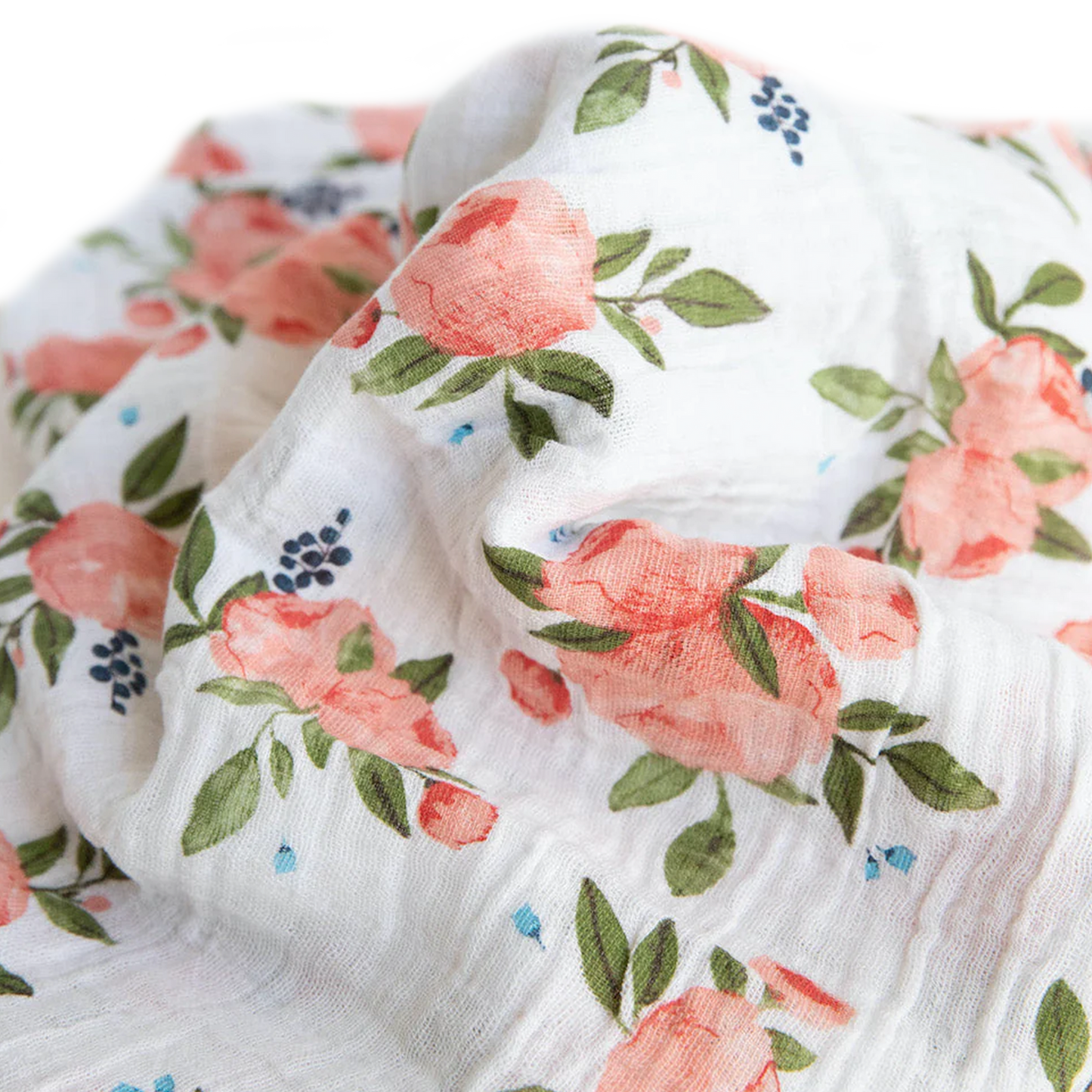 Little Unicorn Cotton Muslin Swaddle Blanket - Watercolor Roses