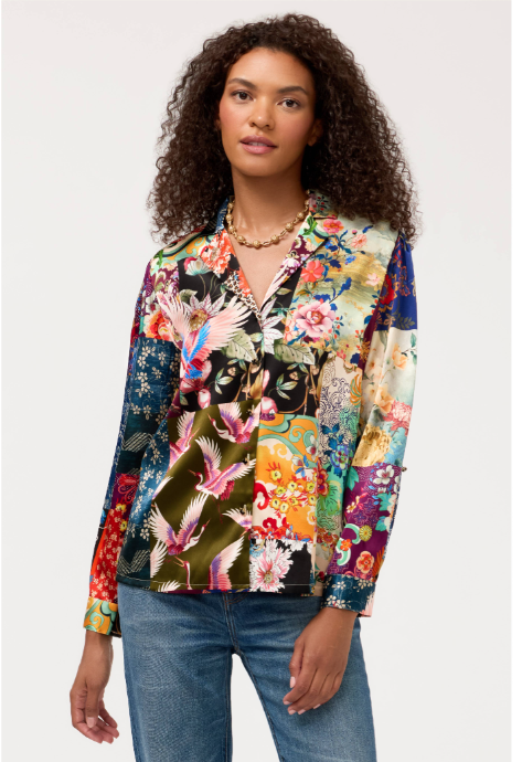 Johnny Was Norih Shirt - Fabiana Scarf