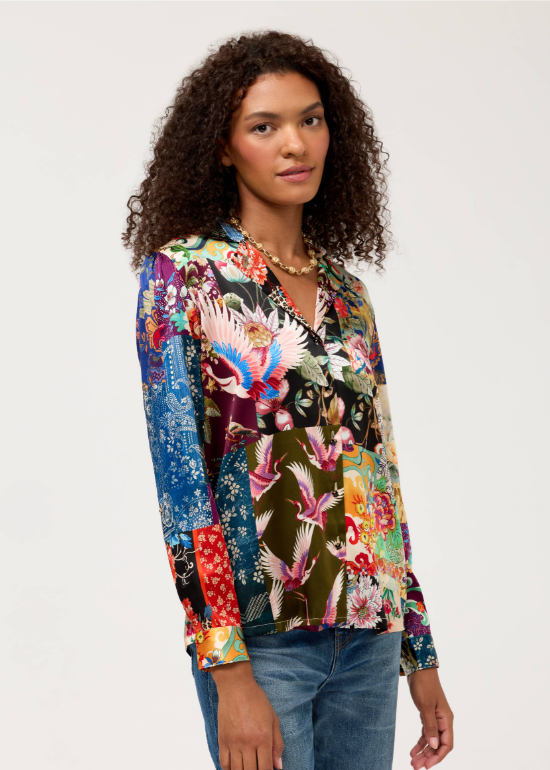 Johnny Was Norih Shirt - Fabiana Scarf
