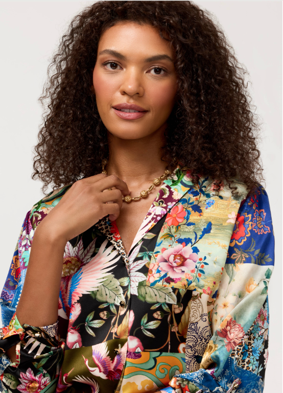 Johnny Was Norih Shirt - Fabiana Scarf