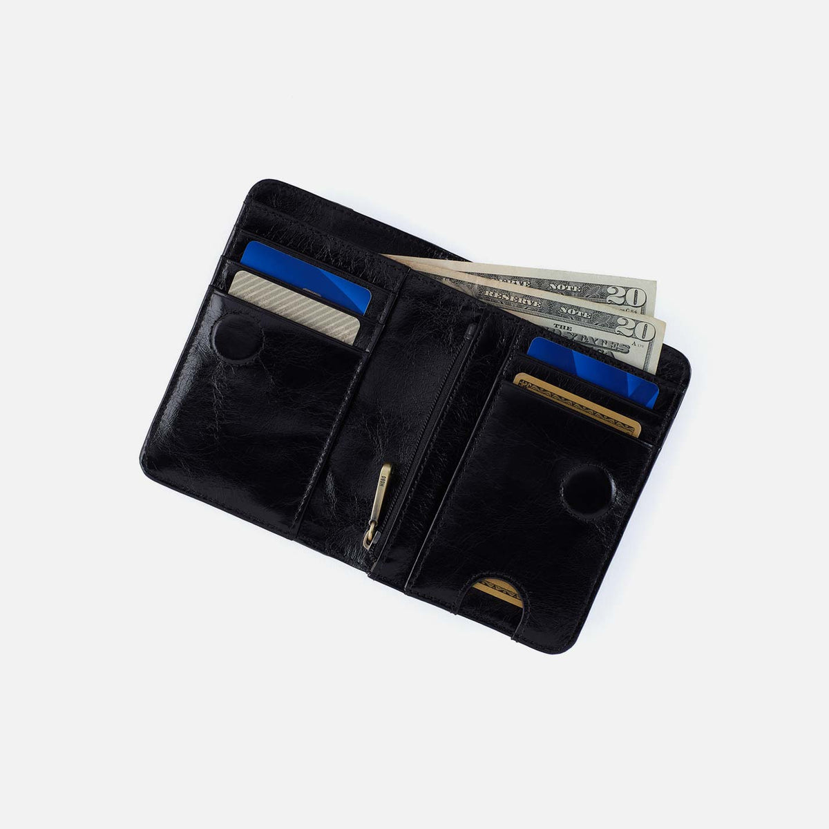 Hobo Bags "Jill" Bifold Wallet-Black