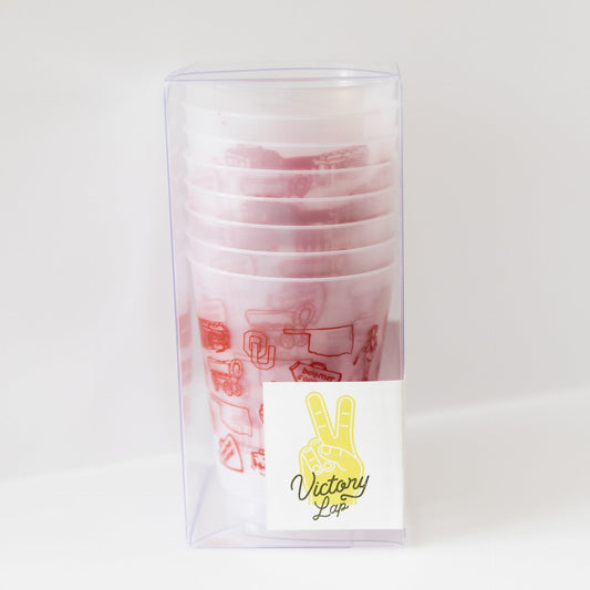 Victory Lap Shatterproof Cups- Set of 8- OU