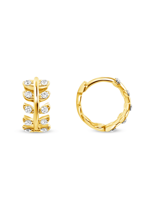 LeMel Vine Huggie Earrings - Gold