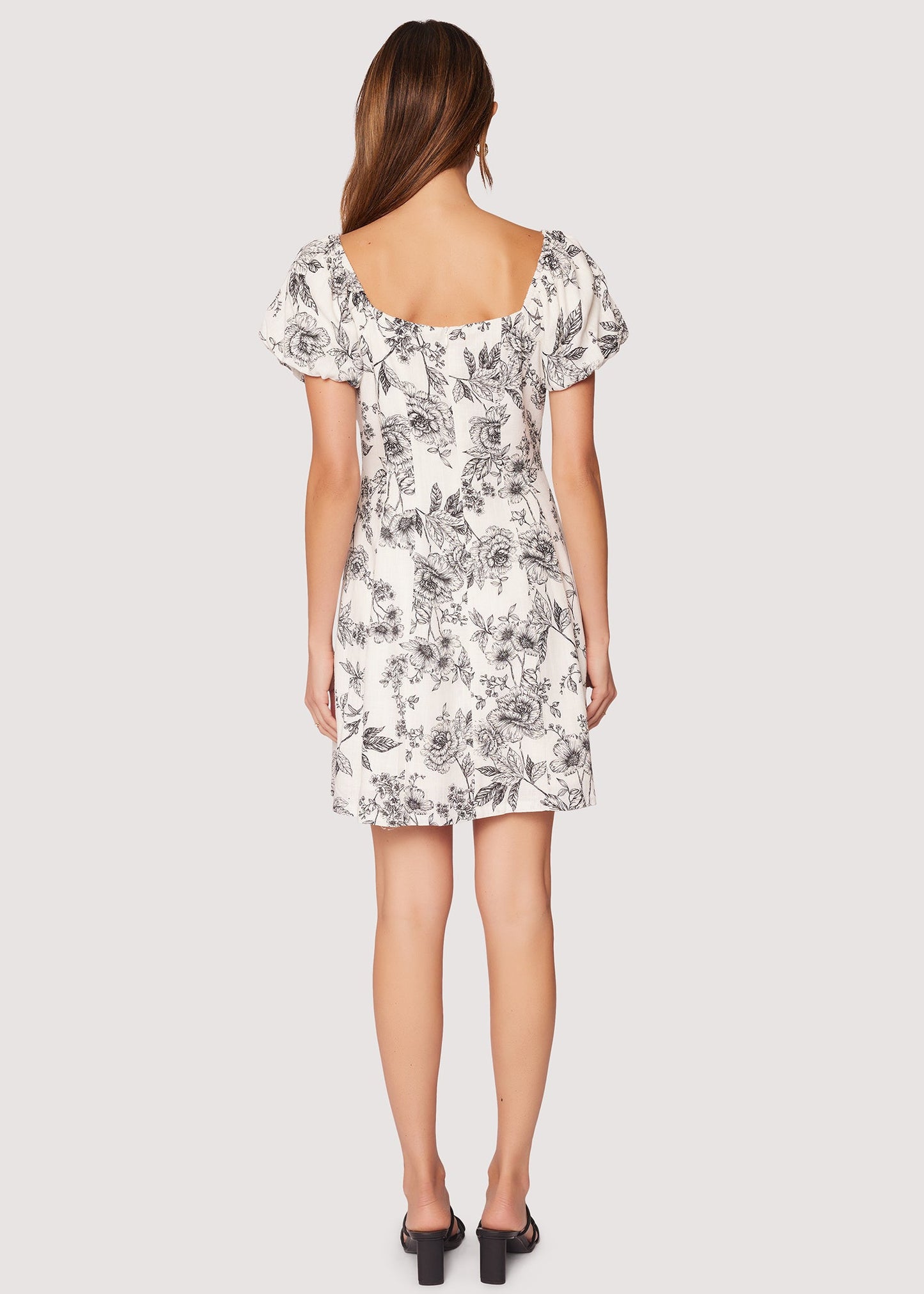 Lost + Wander “Rose Haven” Mini Dress - Black/White