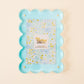 The Darling Effect Rectangle Scalloped Acrylic Frame-Blue