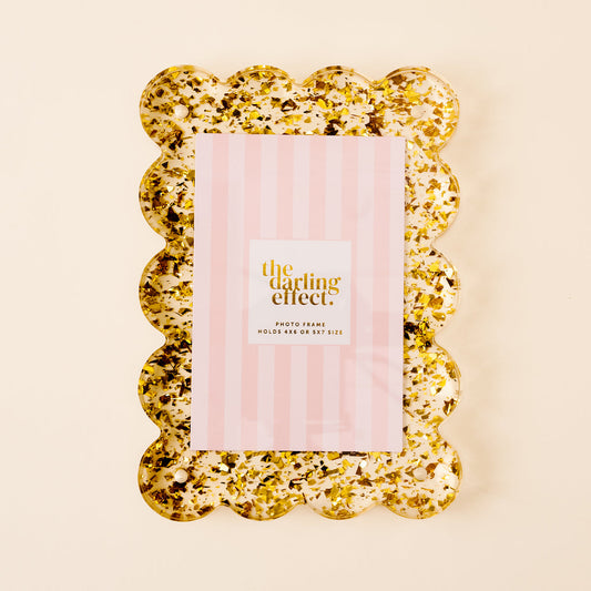 The Darling Effect Mini Acrylic Picture Frame Magnet-Confetti Gold