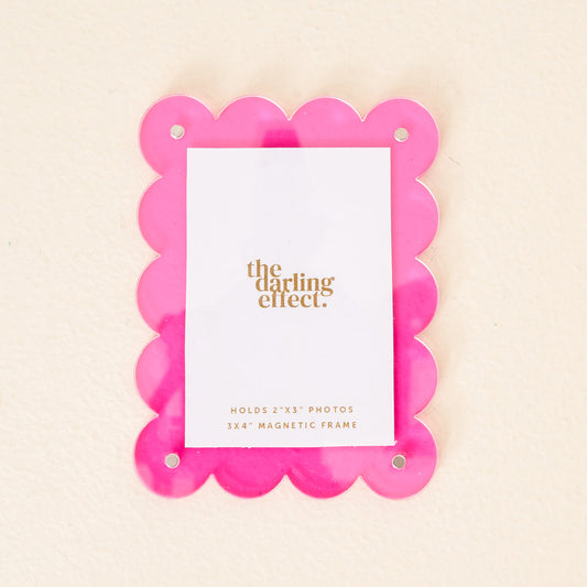 The Darling Effect Mini Acrylic Picture Frame Magnet-Hot Pink