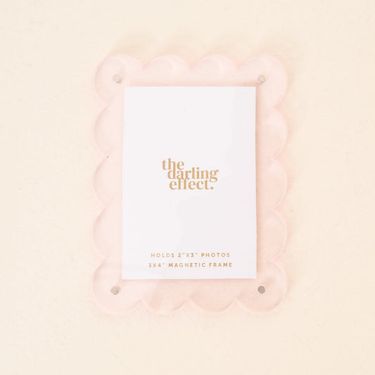 The Darling Effect Mini Acrylic Picture Frame Magnet-Pale Pink