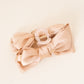 The Darling Effect Satin Bow Claw Clip-Beige