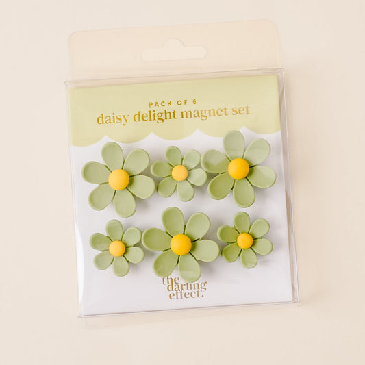 The Darling Effect Daisy Delight Magnet Set-Green