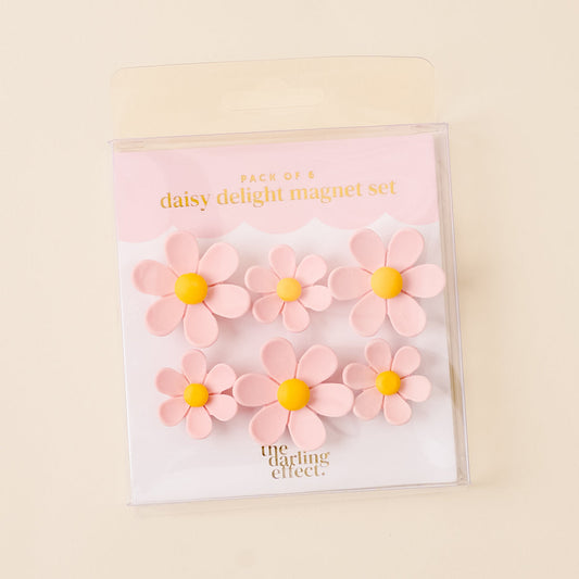 The Darling Effect Daisy Delight Magnet Set-Pink