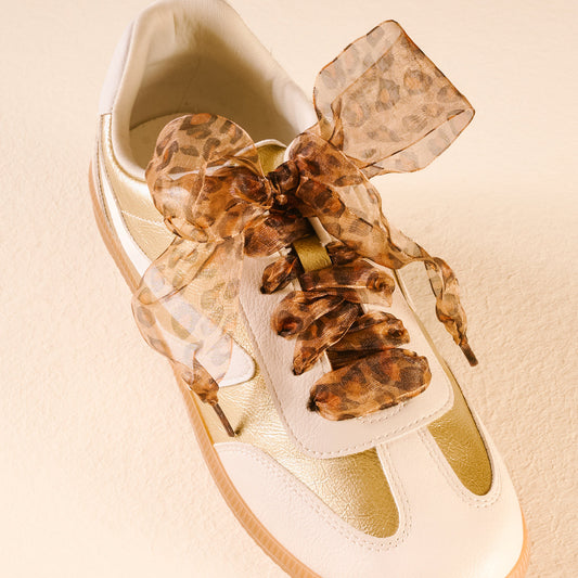 The Darling Effect Step It Up Shoelaces-Sheer Cheetah