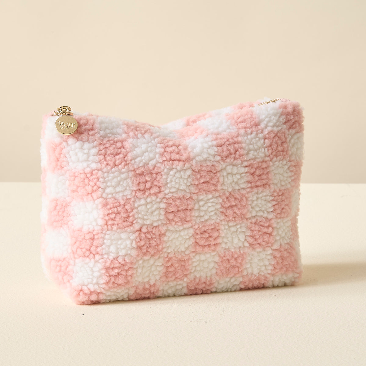 Teddy Pouch-Check Blush - Thumbnail 2
