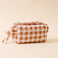 The Darling Effect Essentials Quilted Cosmetic Pouch-Maple Gingham