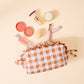 The Darling Effect Essentials Quilted Cosmetic Pouch-Maple Gingham