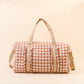 The Darling Effect On-the-Go Quilted Weekender Bag-Maple Gingham