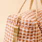 The Darling Effect On-the-Go Quilted Weekender Bag-Maple Gingham