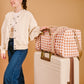 The Darling Effect On-the-Go Quilted Weekender Bag-Maple Gingham