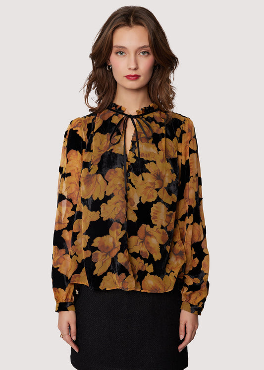 Lost + Wander "Massimo" Blouse-Black/Gold