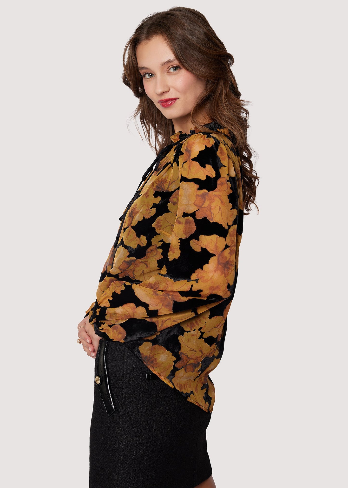 Lost + Wander "Massimo" Blouse-Black/Gold