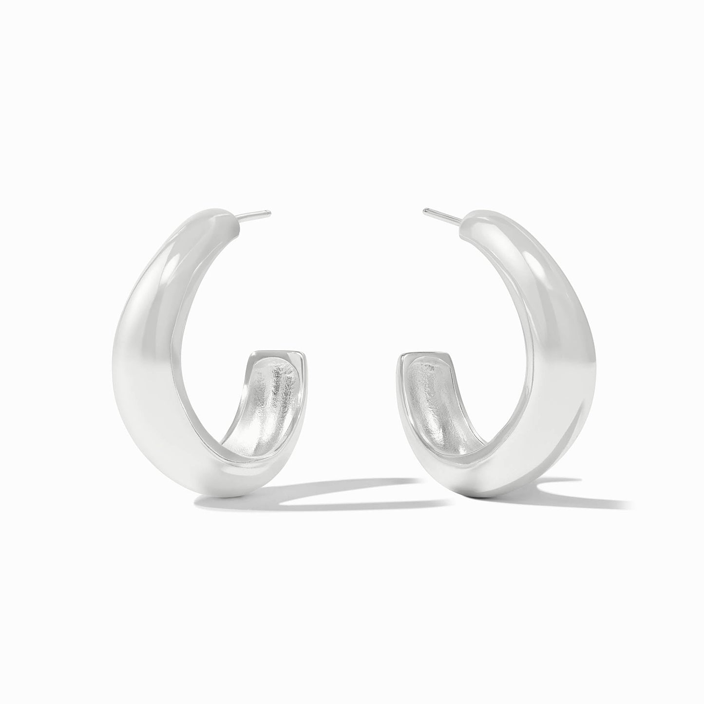 Julie Vos Silver "Wave" Hoop-Medium