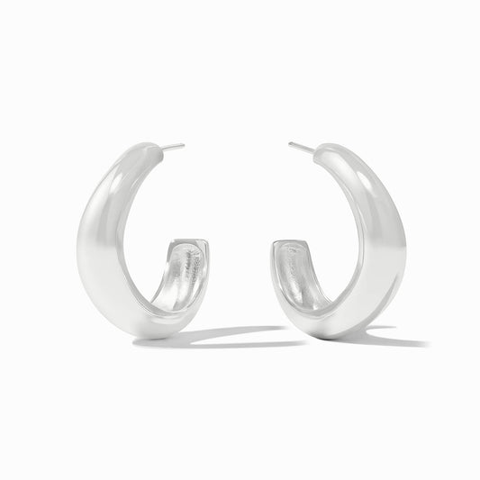 Julie Vos Silver "Wave" Hoop-Medium