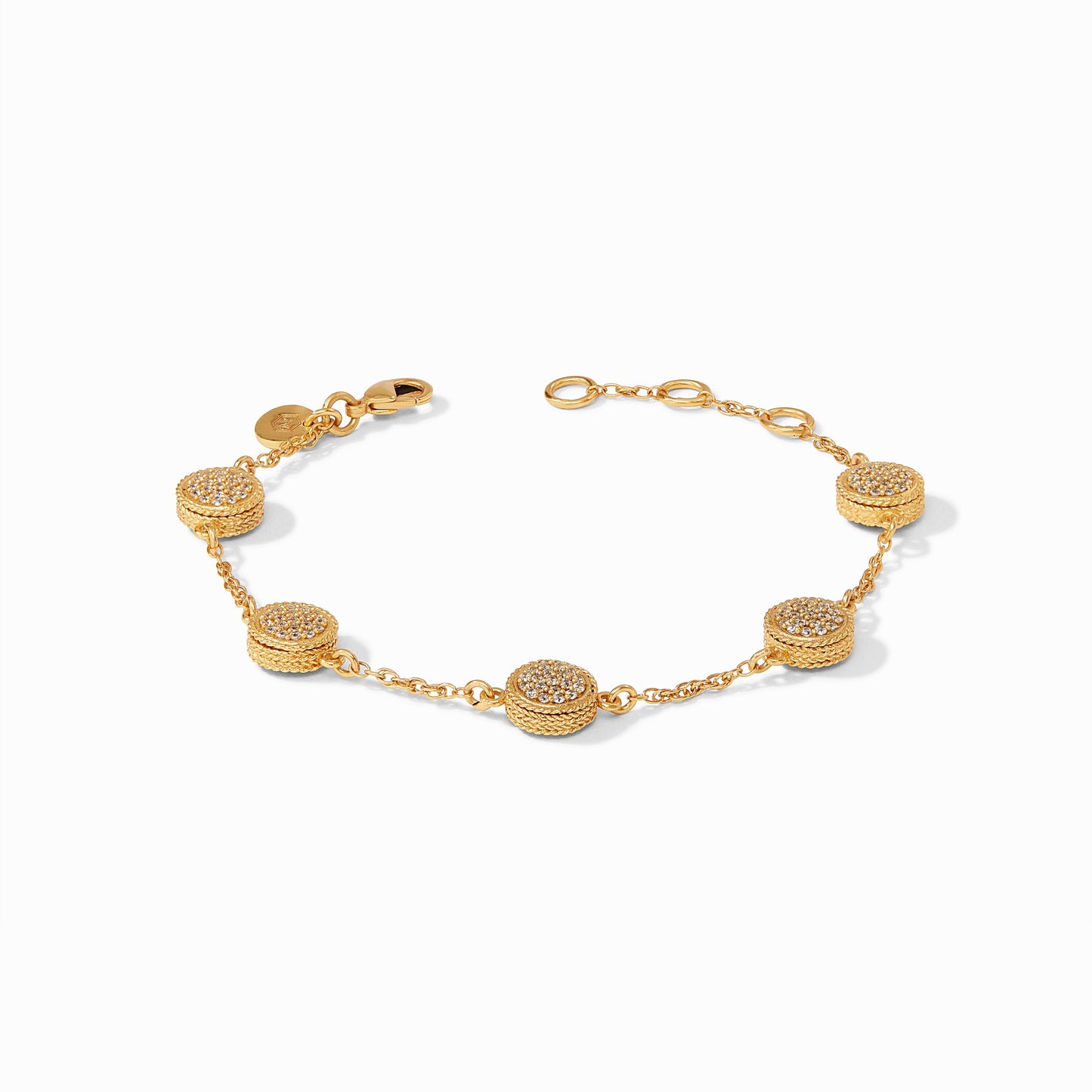 Julie Vos Gold “Windsor” Delicate Bracelet- Pave Clear CZ