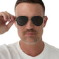 DIFF Eyewear Yellowstone "Rip Wheeler II"  Aviator G15 Polarized Sunglasses-Night Sky Black